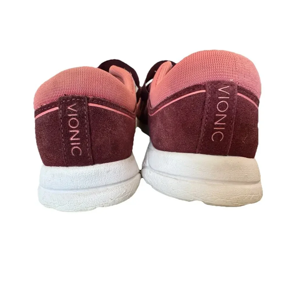 Vionic Brisk Ema Women's Red Athletic Sneakers Orthotic Support Merlot Size 10